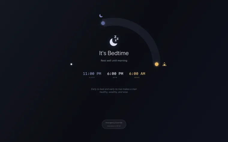 Exercise Blocker — locks for bedtime