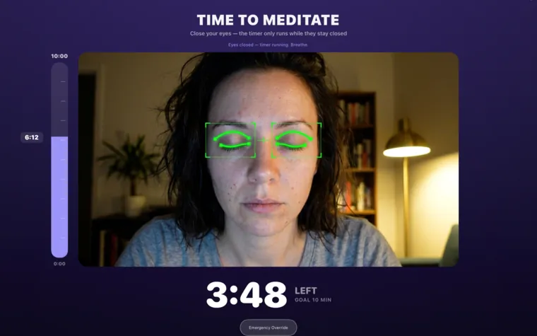 Exercise Blocker — meditate to unlock